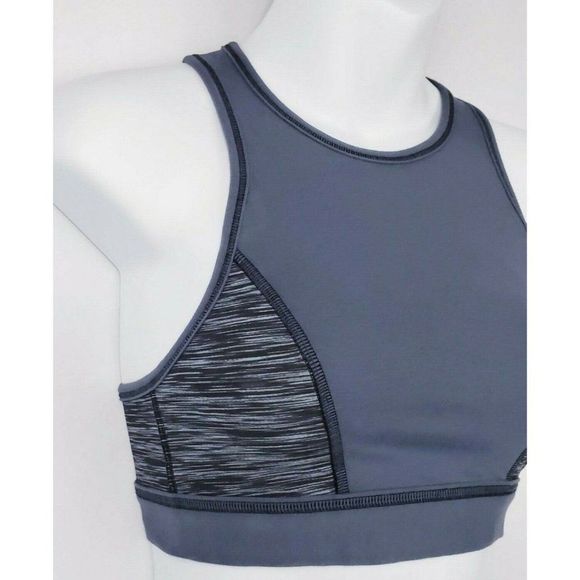 Victoria's Secret PINK Grey Black Reversible Unlined Sports Bra Size XS NWT - Picture 2 of 11